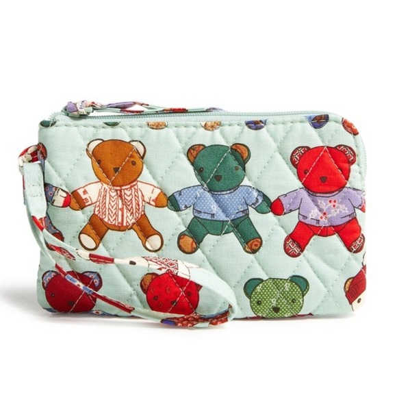 Vera Bradley Essential Zip Wristlet in Toasty Teddies NWT - Picture 1 of 2